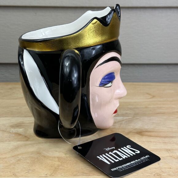 Snow White Grimhilde Ingrid Disney Bioworld Evil Queen Mug Cup Sculpted Ceramic - Picture 6 of 14